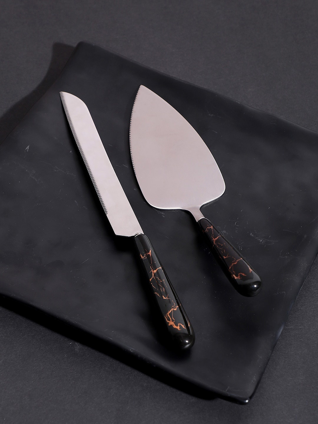 

Bonhomie Black Marble Pastry Knife Set