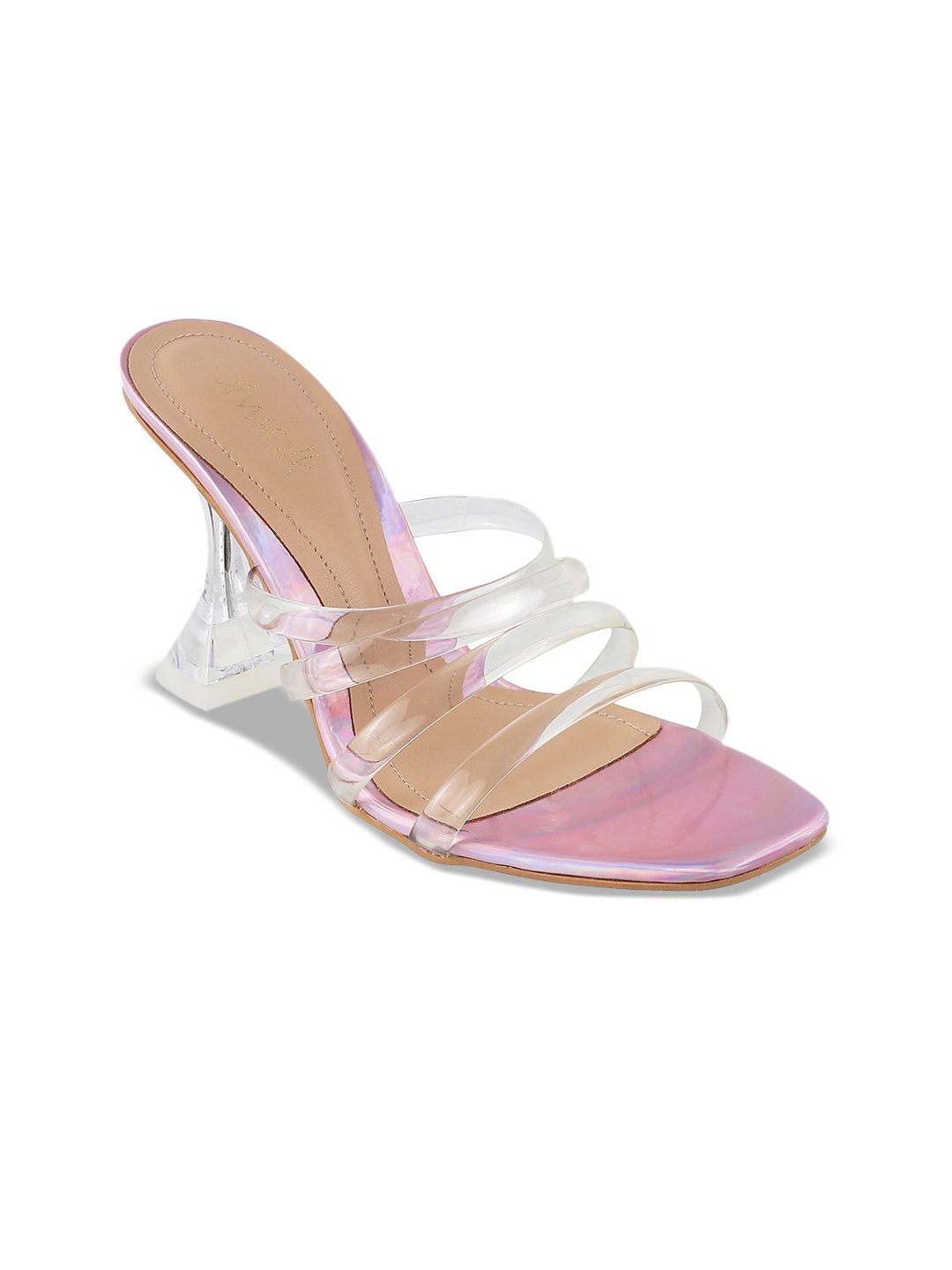 

Catwalk Strappy Open Toe Block Heels, Pink