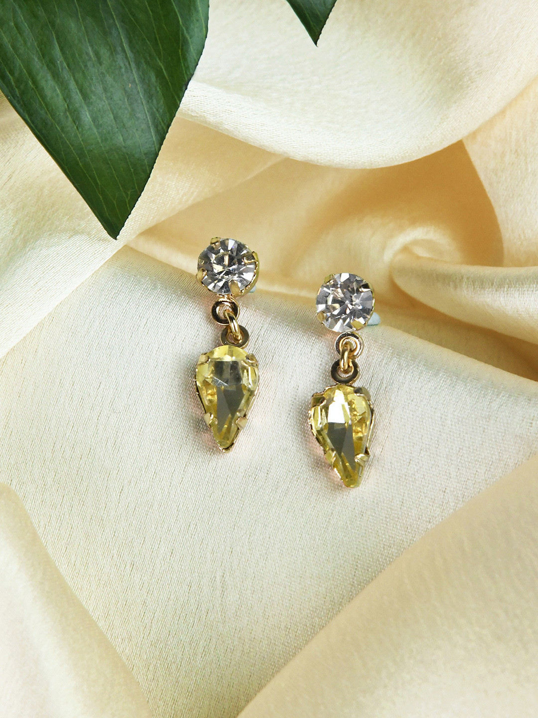 

Accessorize Classic Crystal -Studded Drop Earrings, Gold