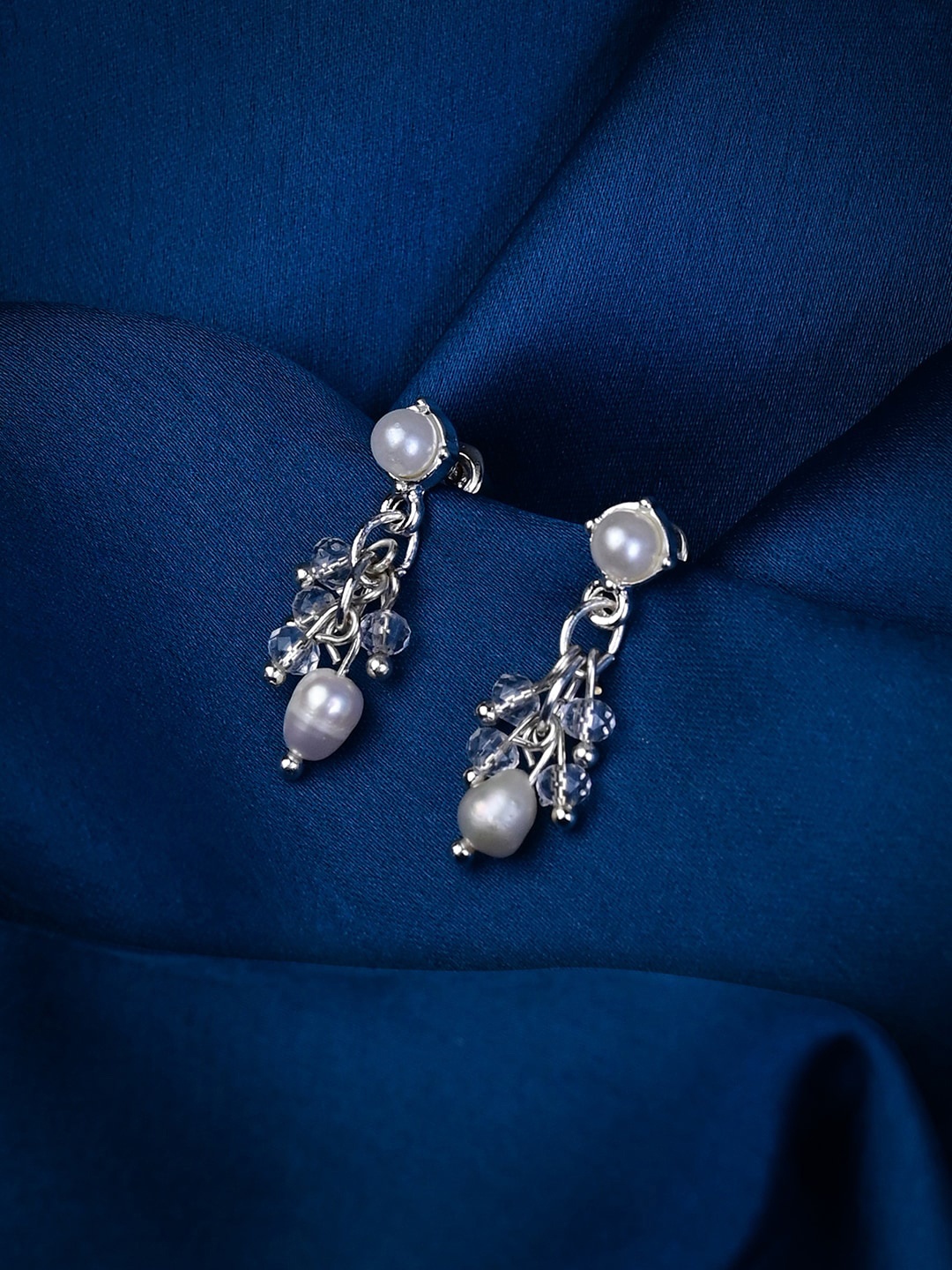 

Accessorize Gold-Plated Classic Pearls-Studded Drop Earrings