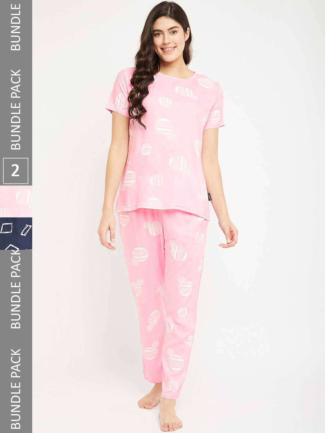 

FirstKrush Pack Of 2 Printed Pure Cotton Night Suit, Blue