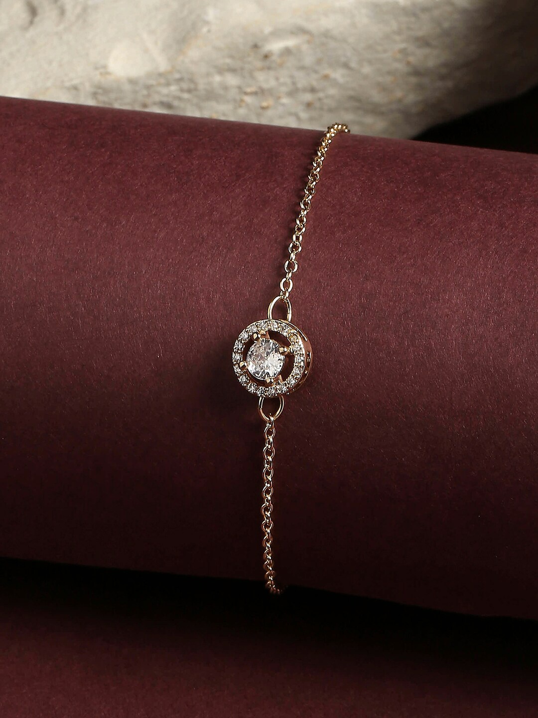 

Accessorize London Gold-Plated Crystal Stone Studded Bracelet