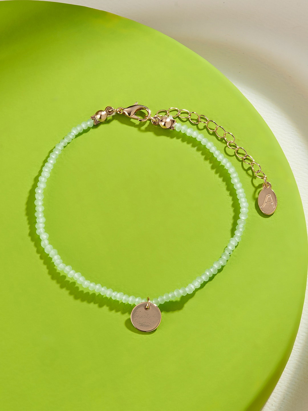 

Accessorize Gold Plated Facet Beaded & Coin Anklet