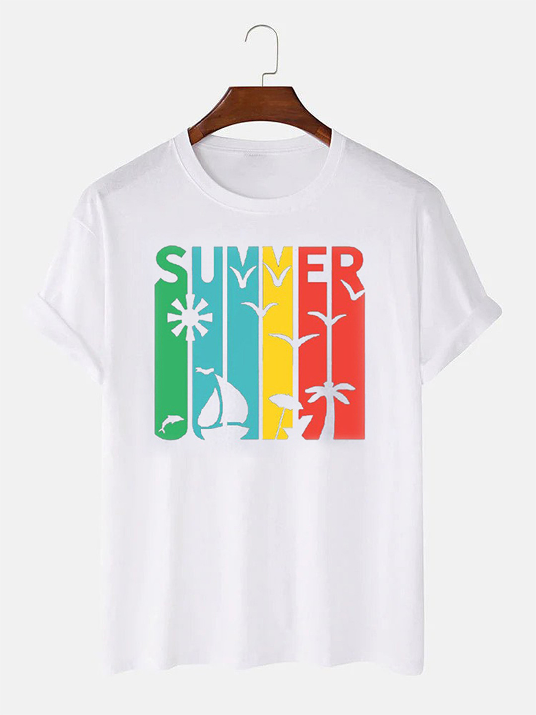 

Try This Typography Printed Cotton T-shirt, White