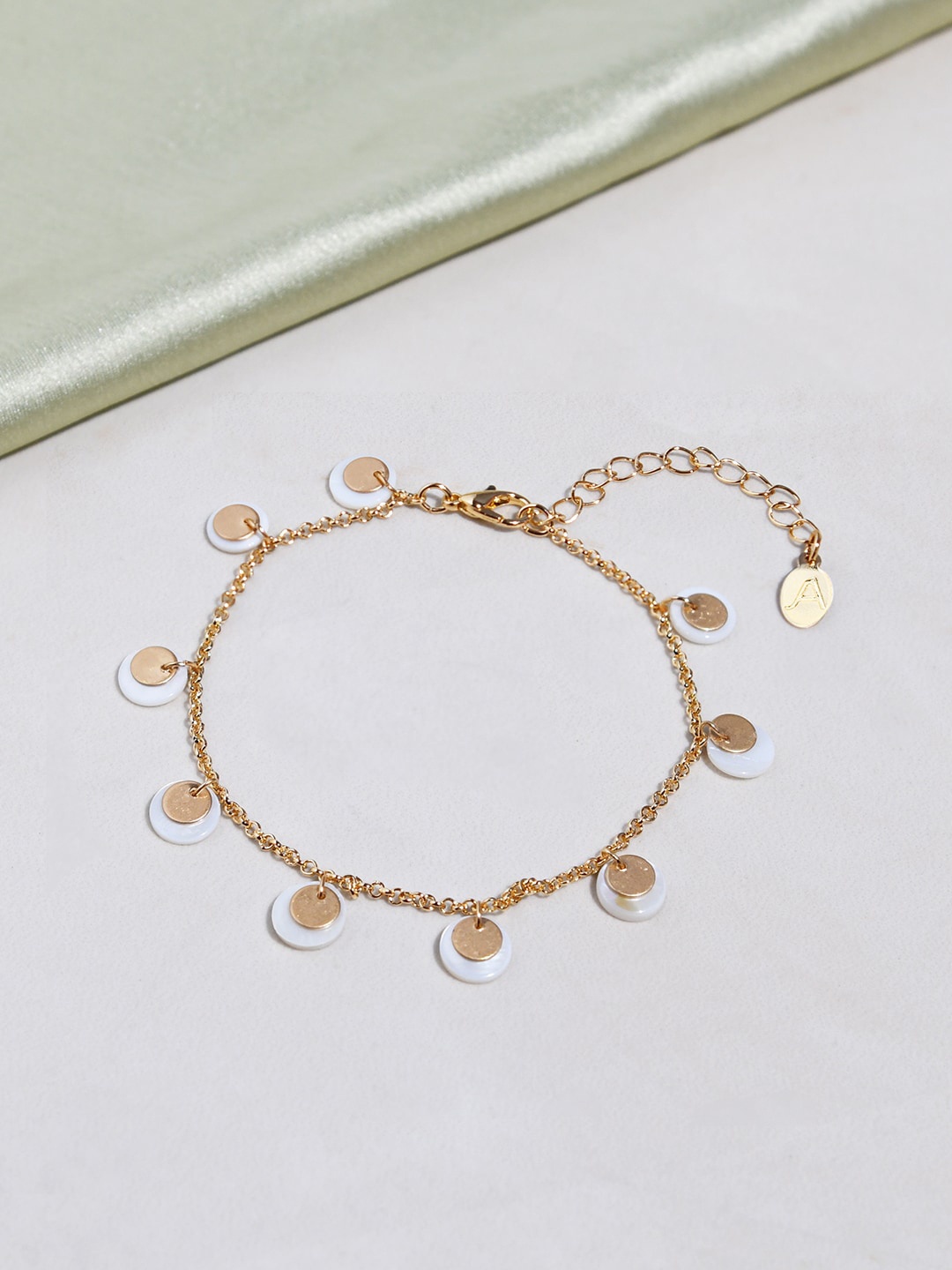 

Accessorize Women Gold-Plated Beaded Charm Bracelet