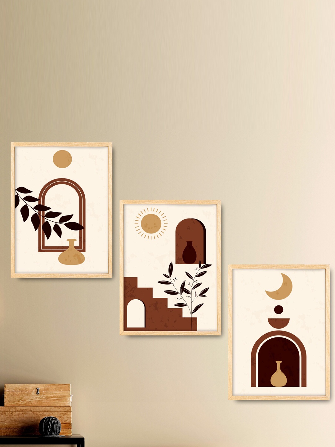 

SAF White 3 Pieces Modern Painting Wall Art