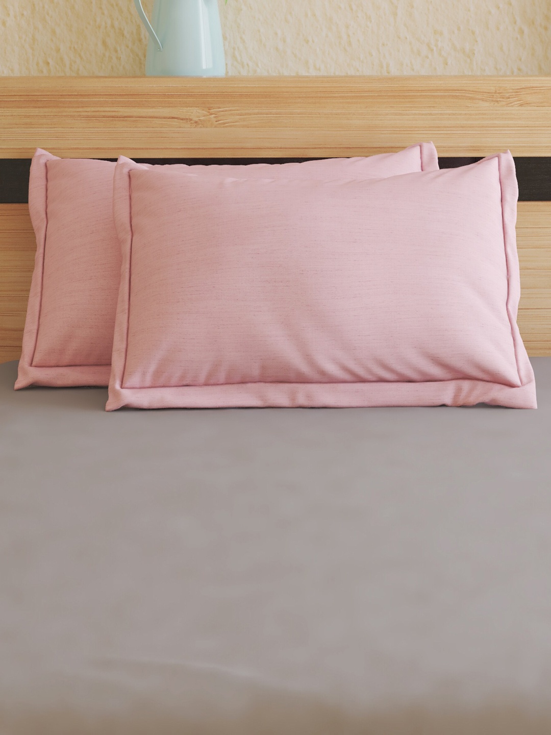 

Home Centre Soulful Pastels Pink 2 Pieces Cotton Pillow Covers