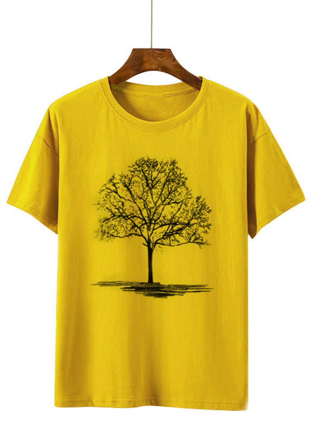 

Try This Graphic Printed Cotton T-shirt, Yellow