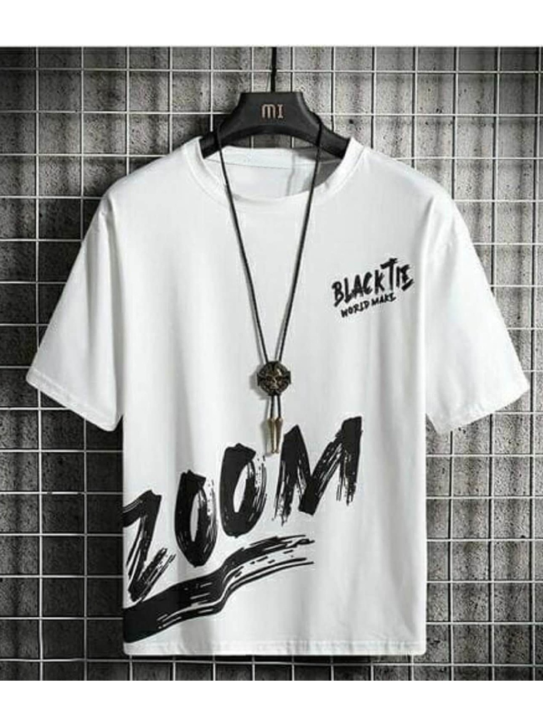

Try This Typography Printed Cotton Casual T-Shirt, White