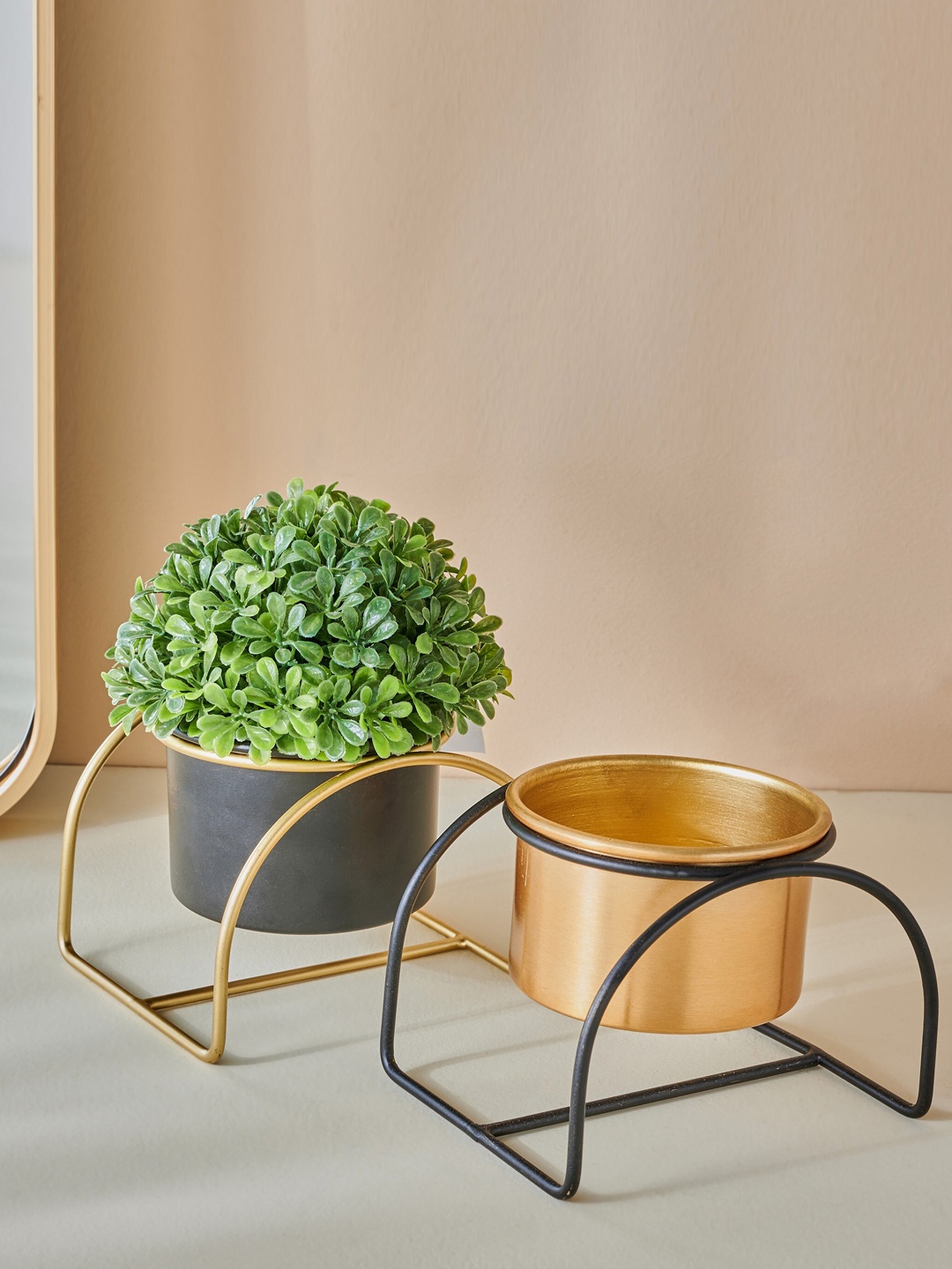 

Home Centre Gloria Black Iron Planter With Aluminium Stand