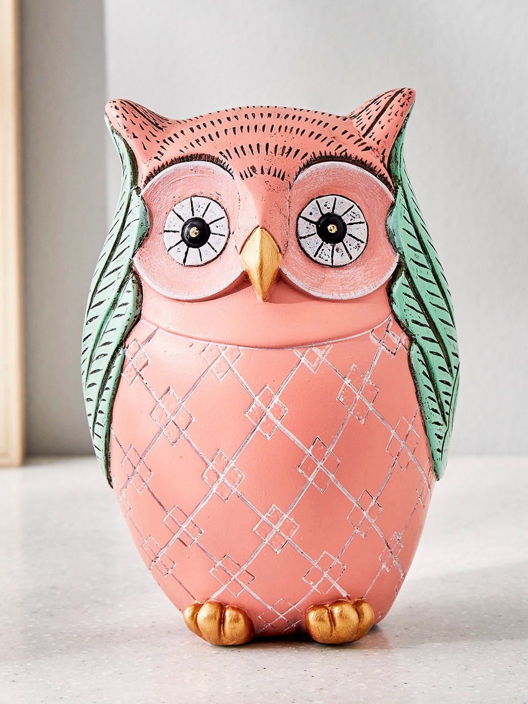 

Home Centre Pink Hello Spring Owl Table Accent Showpieces