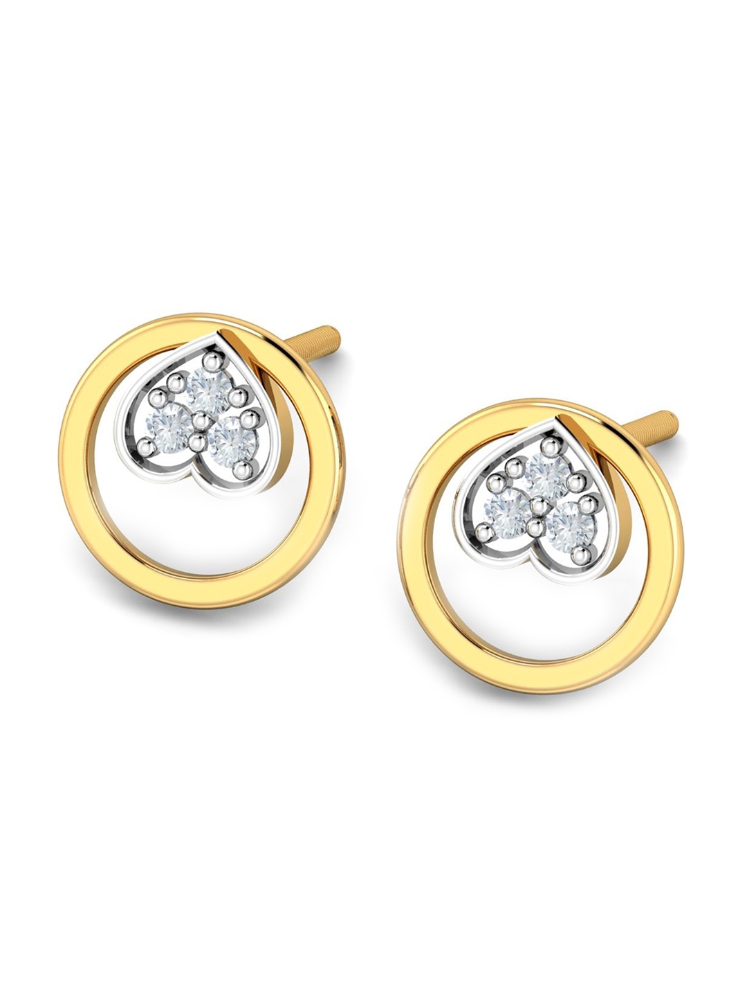 

KUBERBOX Priscilla 18K Gold Diamond Studded Earrings - 1.53g