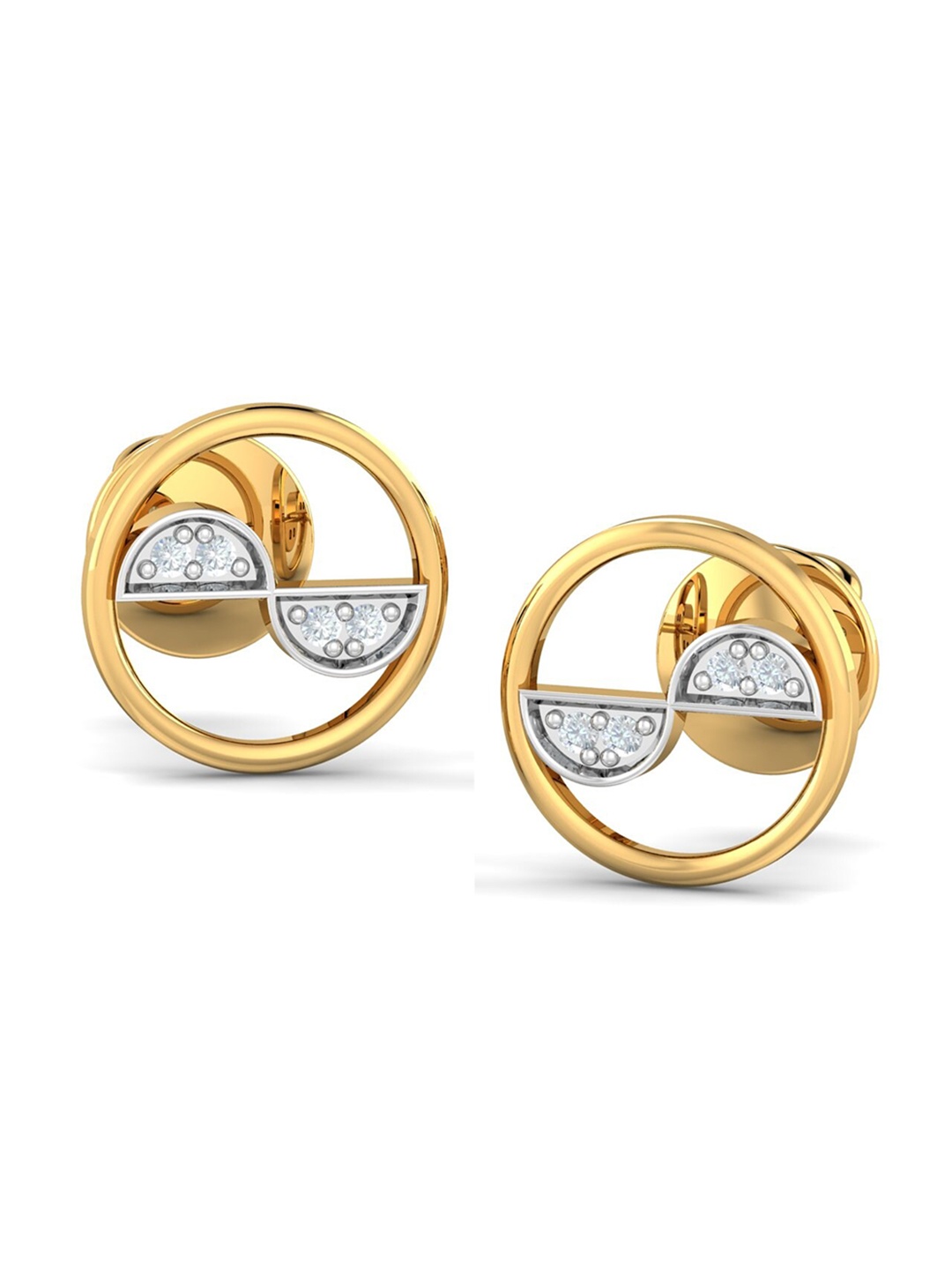 

KUBERBOX Albia 18KT Gold Diamond-Studded Earrings - 1.66gm