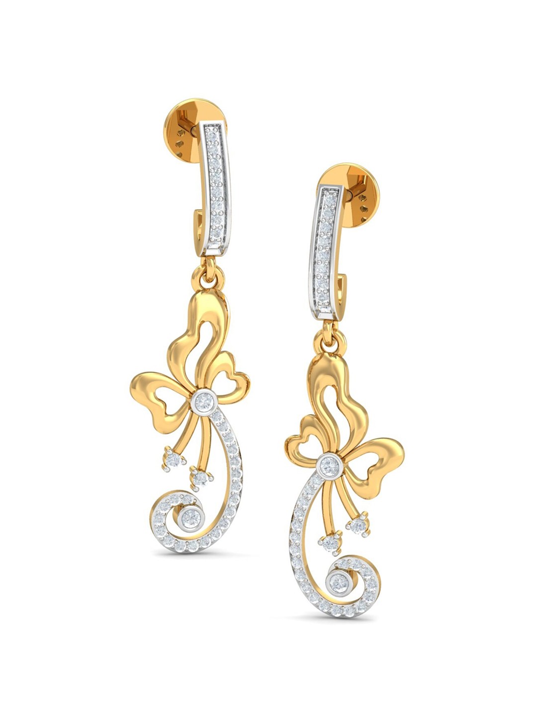 

KUBERBOX Hamisi 18KT Gold Diamond-Studded Earrings-2.9gm