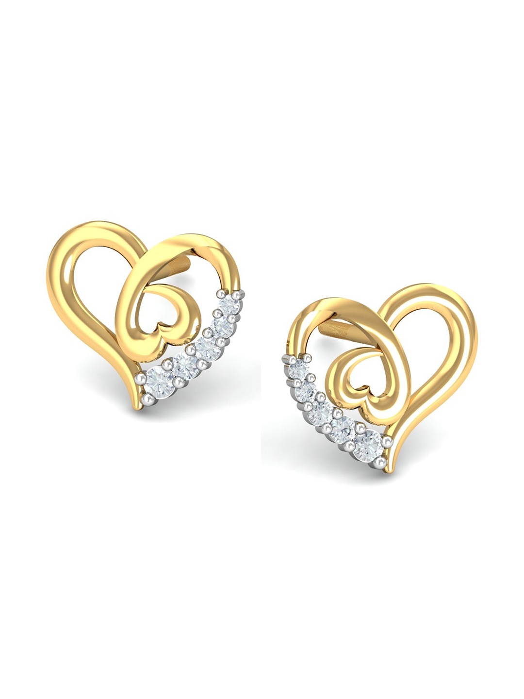 

KUBERBOX 18KT Gold Diamond-Studded Stud Earrings - 1.52gm
