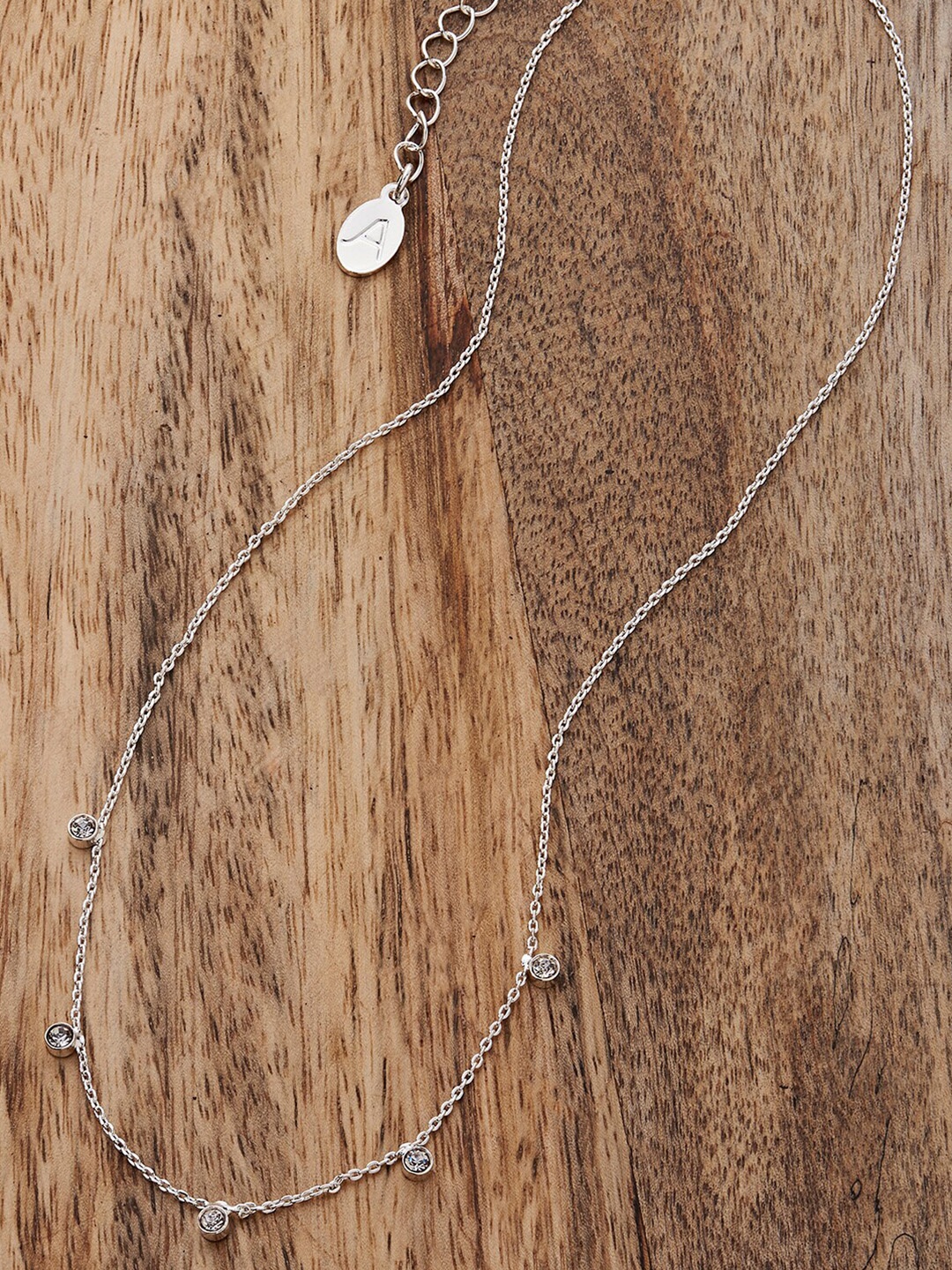 

Accessorize Silver-Plated Circle Drop Station Necklace