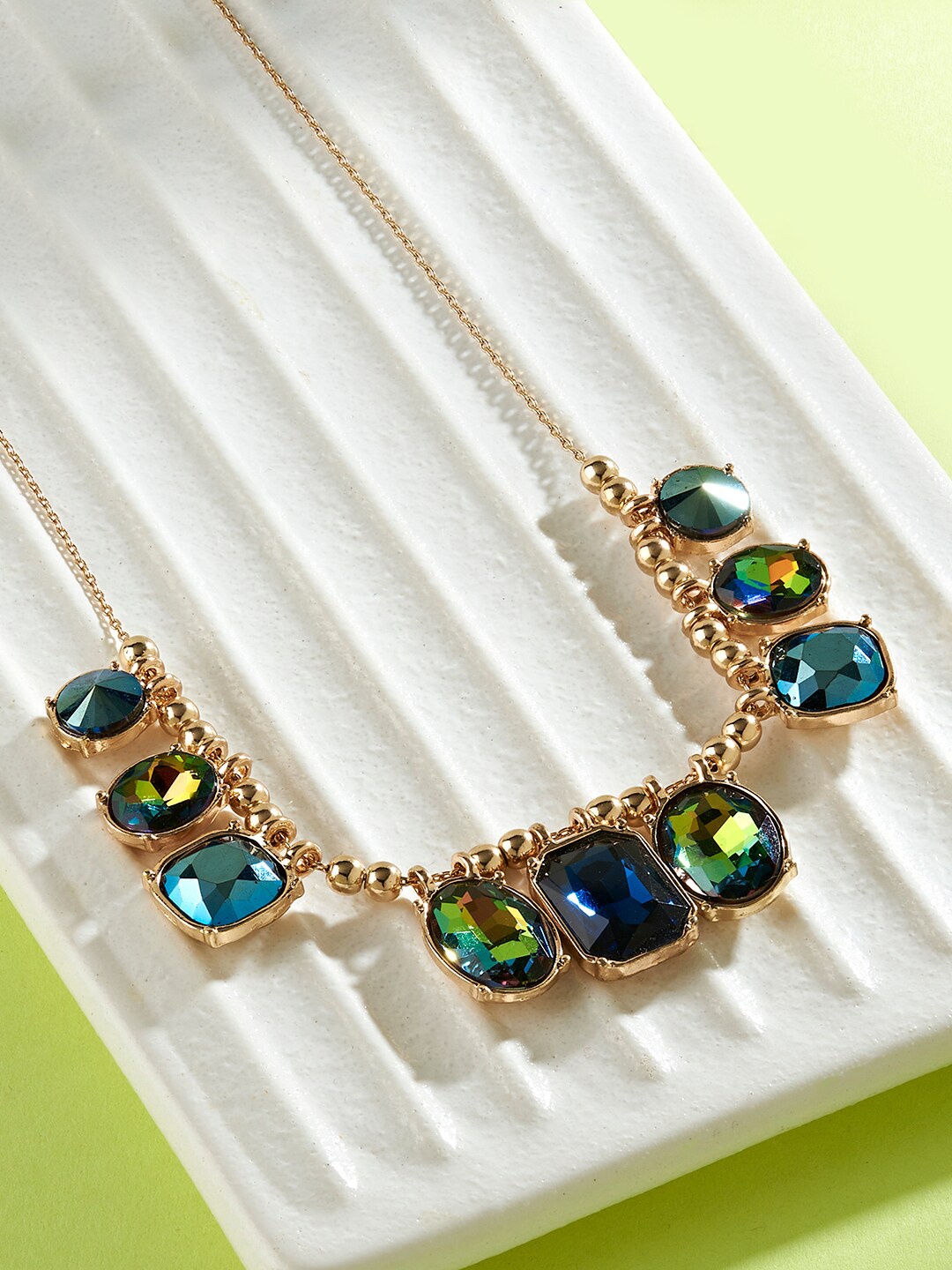 

Accessorize Crystal-Studded Necklace, Blue