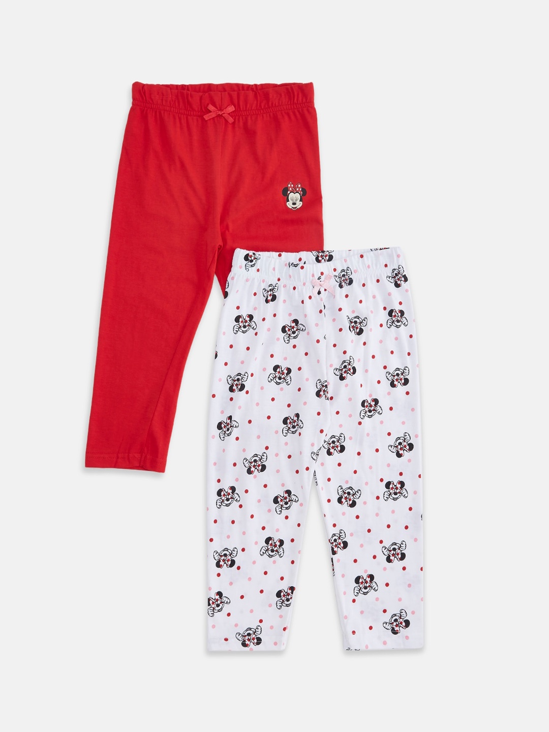 

Pantaloons Baby Infants Girls Pack Of 2 Printed Cotton Lounge Pants, Red