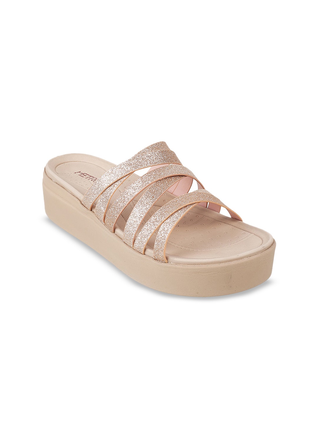 

Metro Strappy Embellished Flatform Heels, Pink