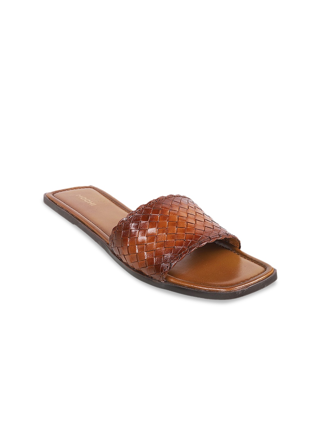 

Mochi Braided Open Toe Flats, Tan
