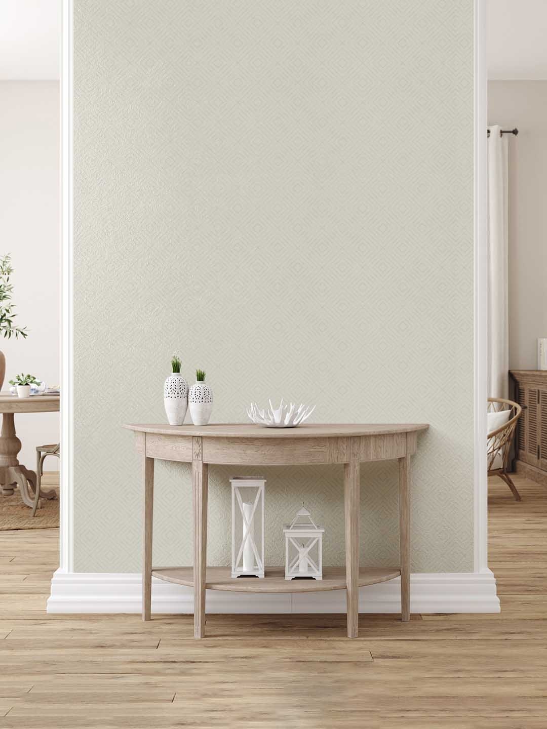 

Asian Paints ezyCR8 Abstarct Printed Design Non Adhesive Wallpaper for Home (53x 950cm), Grey
