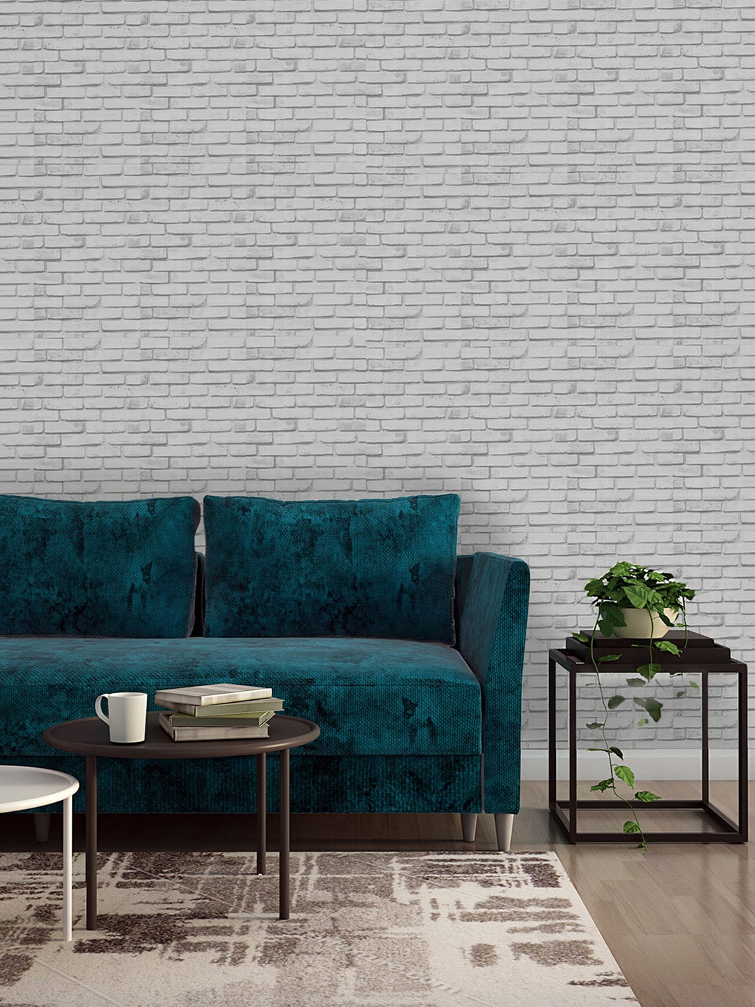 

Asian Paints Brick Stone Non-Adhesive Wallpaper, Grey