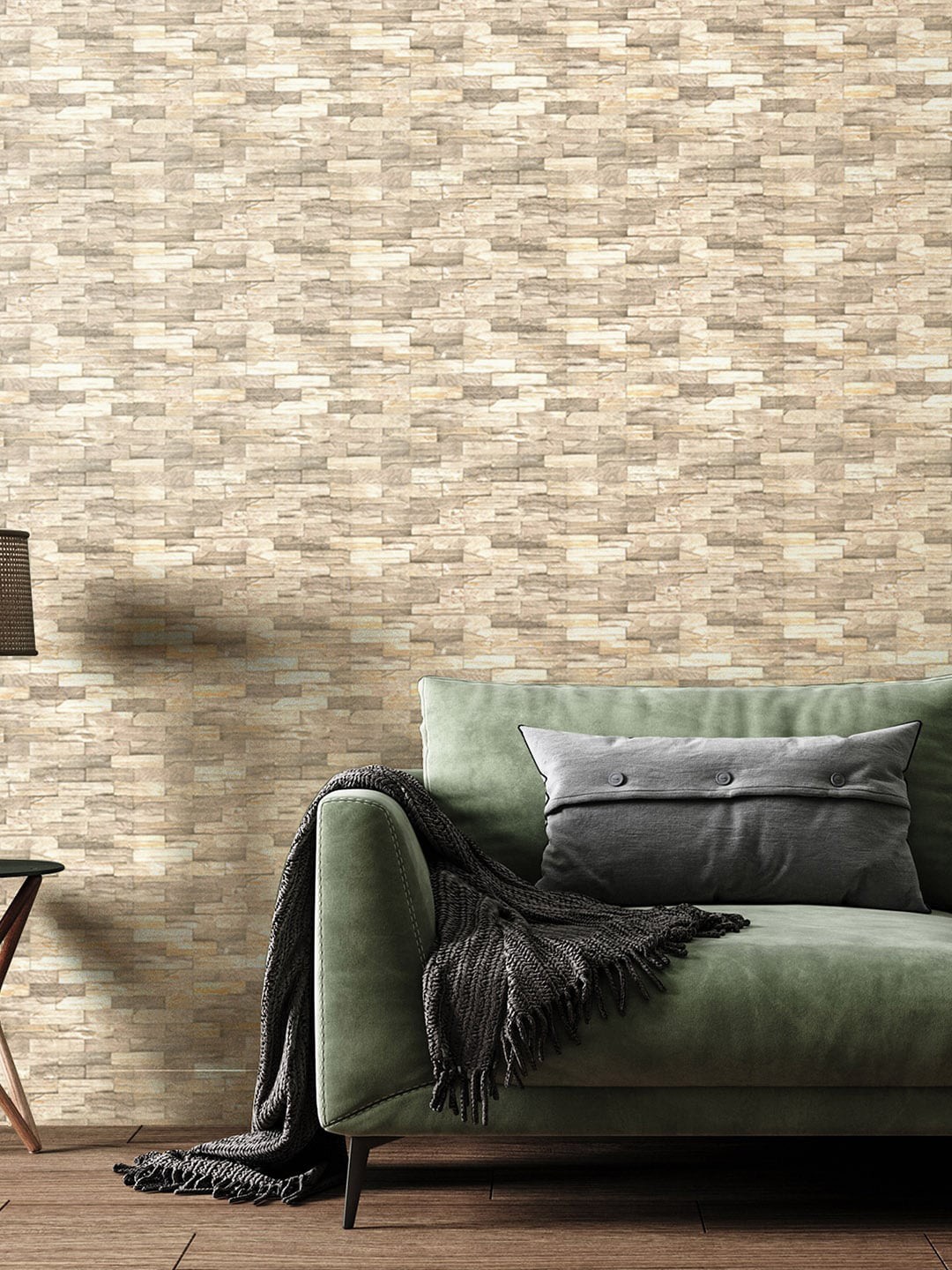 

Asian Paints Brick Design |Non adhesive Wallpapers (53cm x 950cm), Brown