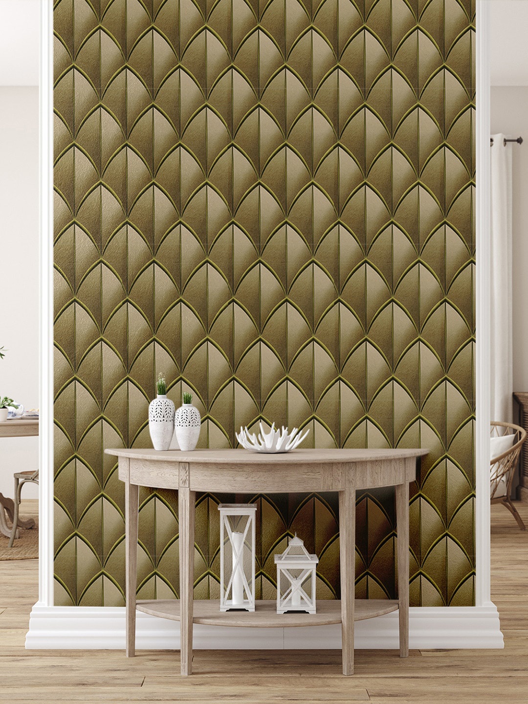

Asian Paints ezyCR8 Non-Adhesive Wallpaper (53cm x 950cm), Brown