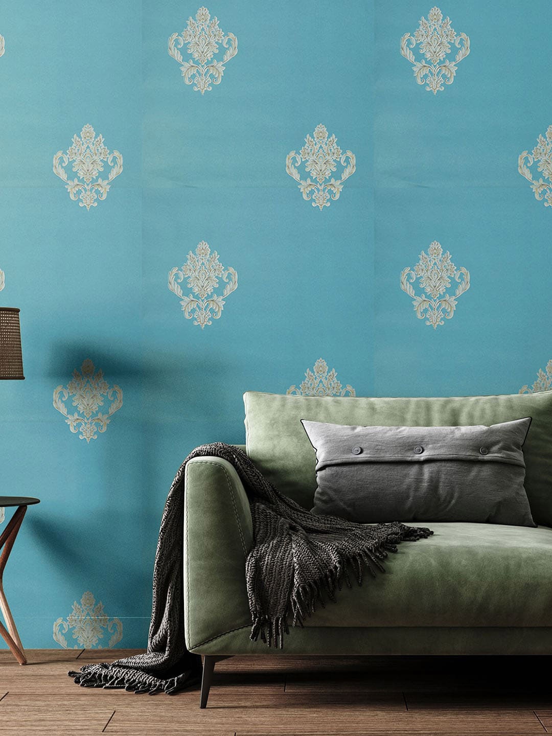 

Asian Paints ezyCR8 Motifs Non-Adhesive Wallpaper (53cm x 950cm), Blue
