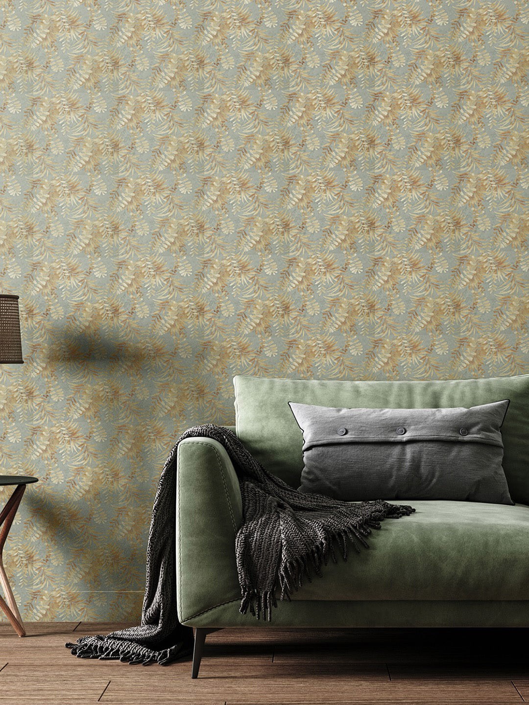 

Asian Paints ezyCR8 Faded Leaves Pink Non Adhesive Wallpaper (53x 950cm), Blue