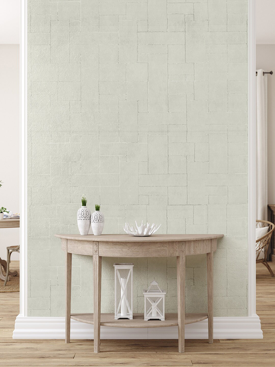 

Asian Paints ezyCR8 Smoky Abstract Design Non Adhesive Wallpaper (53x950cm), Grey