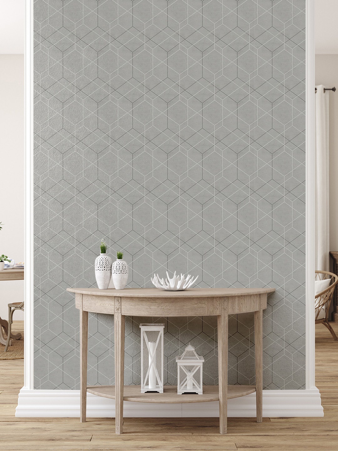 

Asian Paints ezyCR8 Cube Grey Non Adhesive Wallpaper (53cm x 950cm)