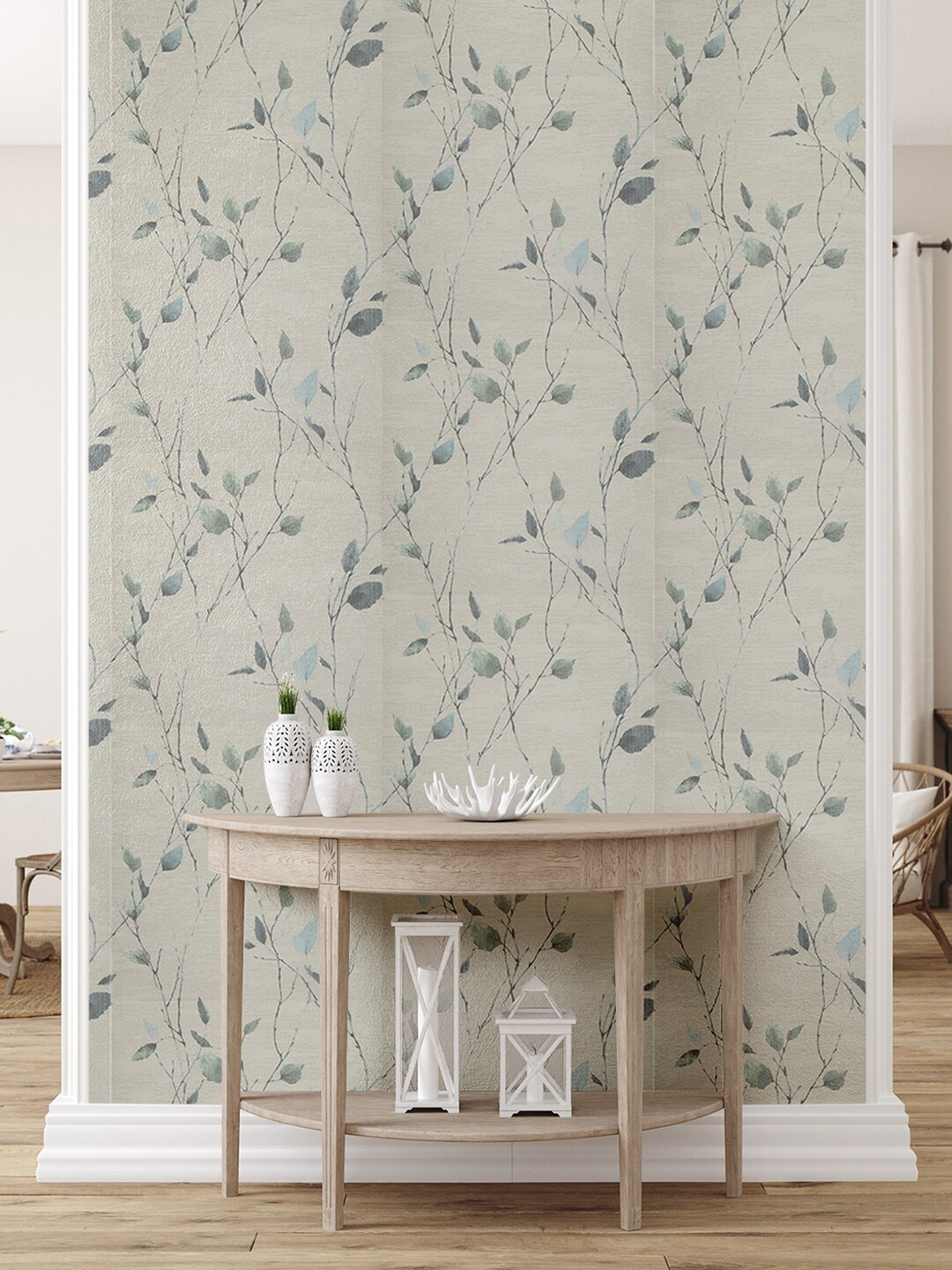 

Asian Paints ezyCR8 Beige Non Adhesive Wallpaper for Home(53 x 950cm), Off white