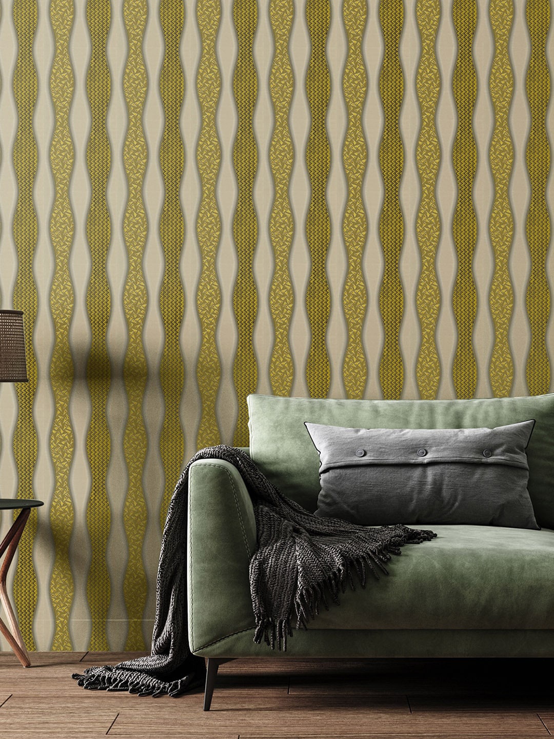 

Asian Paints Custom Design Classic Non-Adhesive Wallpapers (53x 950cm), Beige