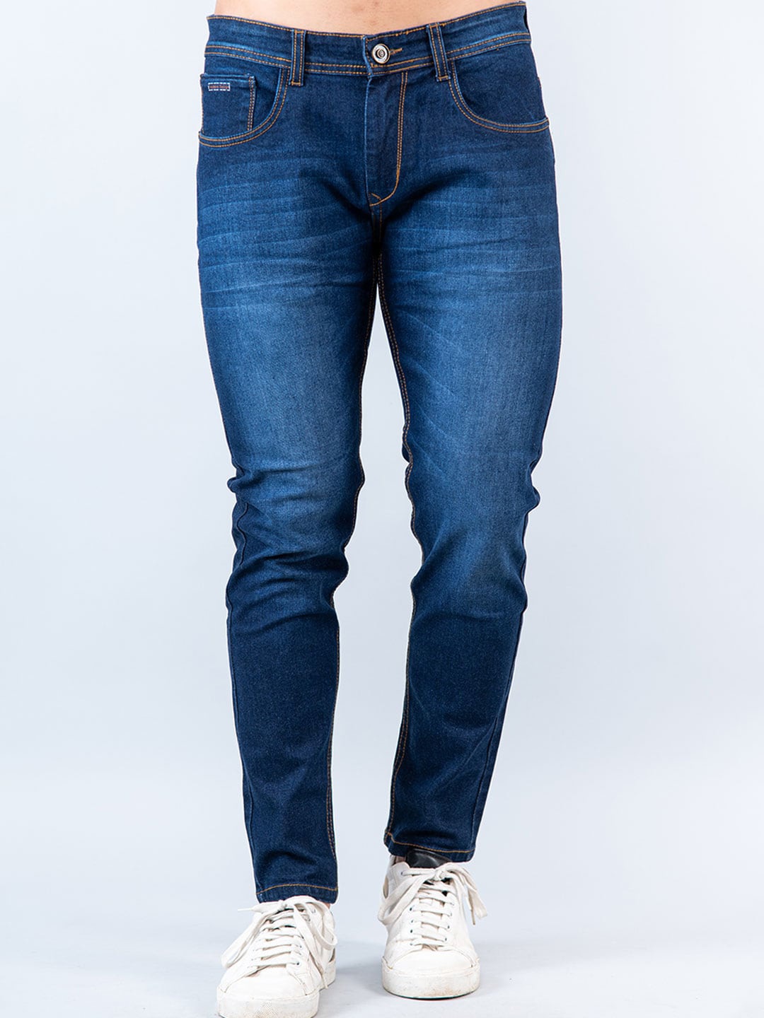

Tistabene Men Comfort Skinny Fit Light Fade Stretchable Cotton Jeans, Blue