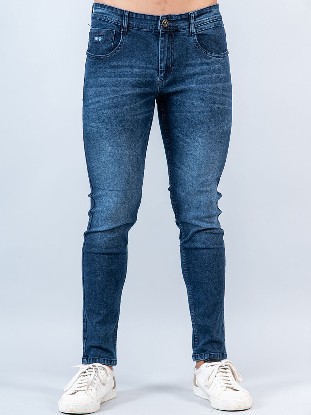 

Tistabene Men Comfort Skinny Fit Light Fade Stretchable Cotton Jeans, Blue
