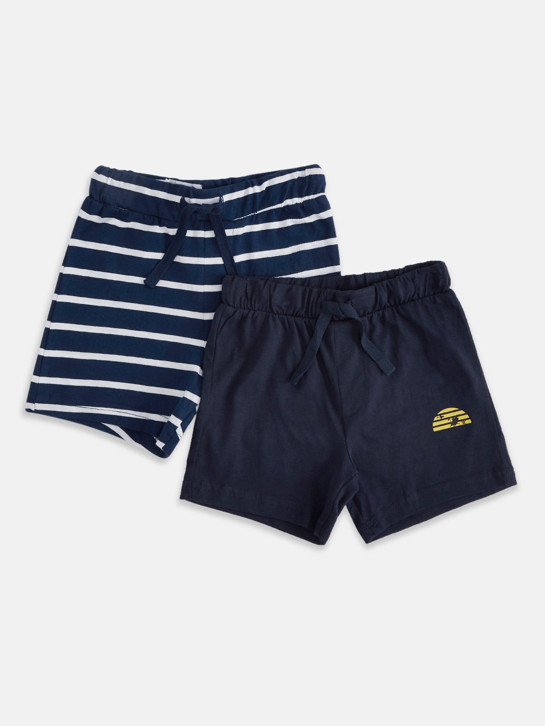 

Pantaloons Baby Boys Pack Of 2 Lion King Cotton Shorts, Navy blue