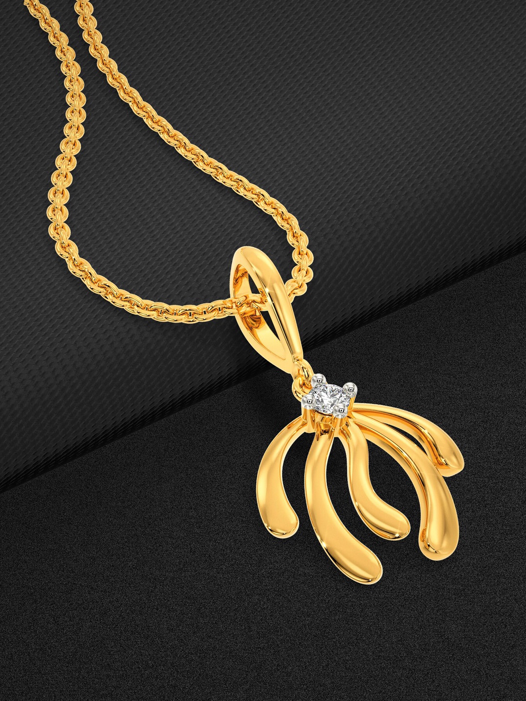 

MELORRA Oceanic Dreams 14KT Gold Diamond-Studded Pendant-1.02gm