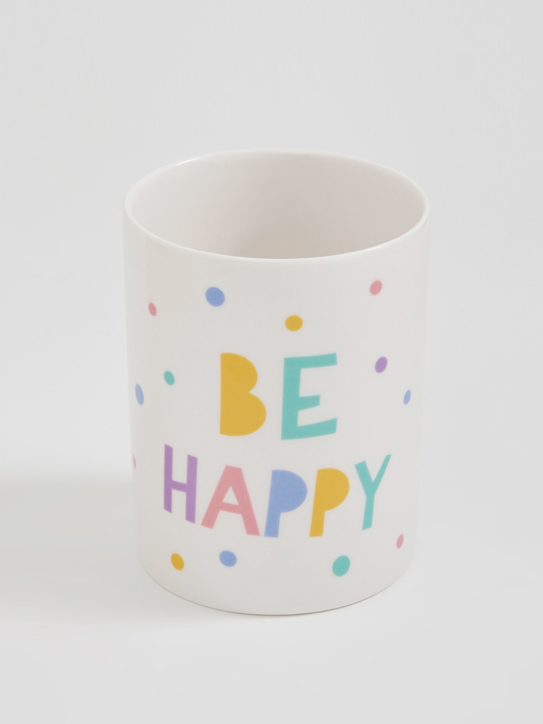 

Home Centre Typography Printed Slate Ceramic Tumbler, White