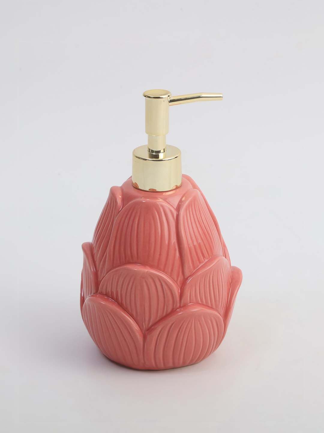 

Home Centre Corsica Pink Textured Ceramic Soap Dispenser - 500 ML