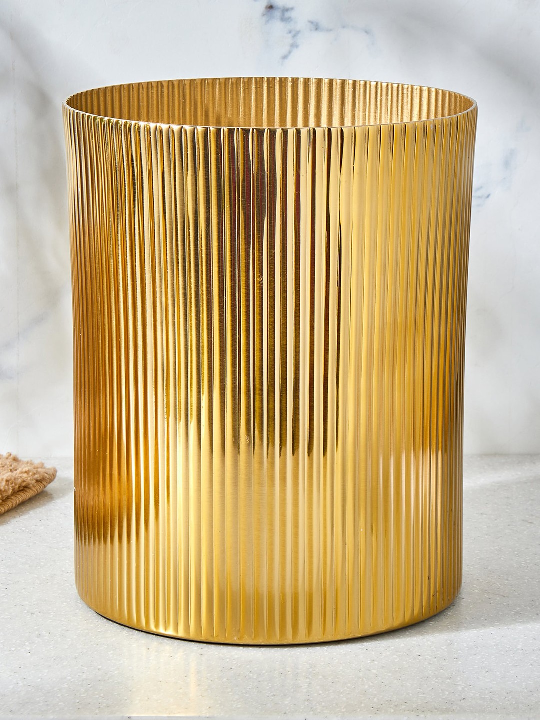 

Home Centre Panama Vertico Metal Waste Bin, Gold
