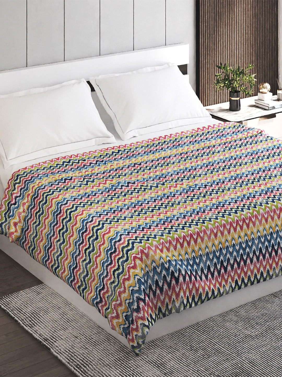 

Home Centre Harbour Blue & Yellow Summer 120 GSM Double Bed Dohar