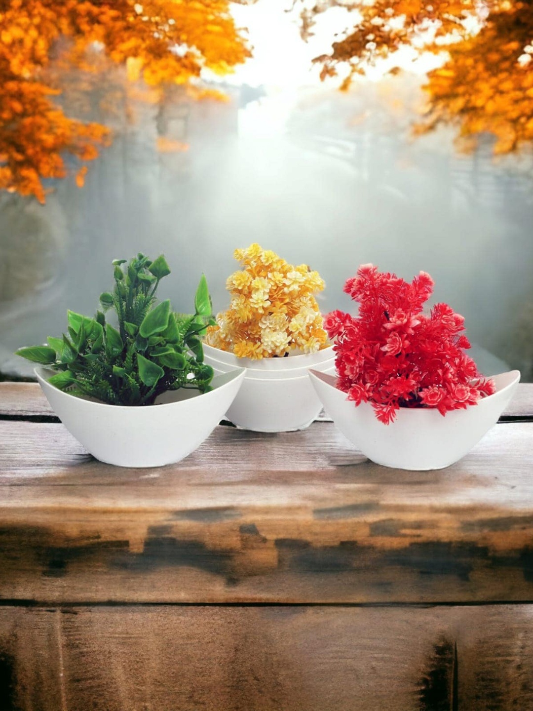 

CHOCOZONE 6Pcs White Flower Planters