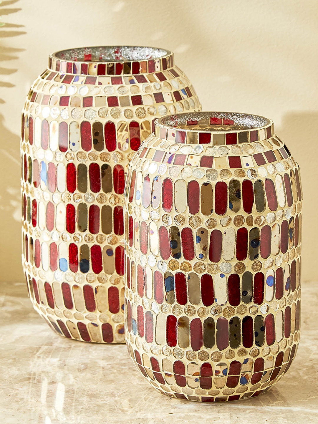 

Home Centre Red Textured Tea Light Holder