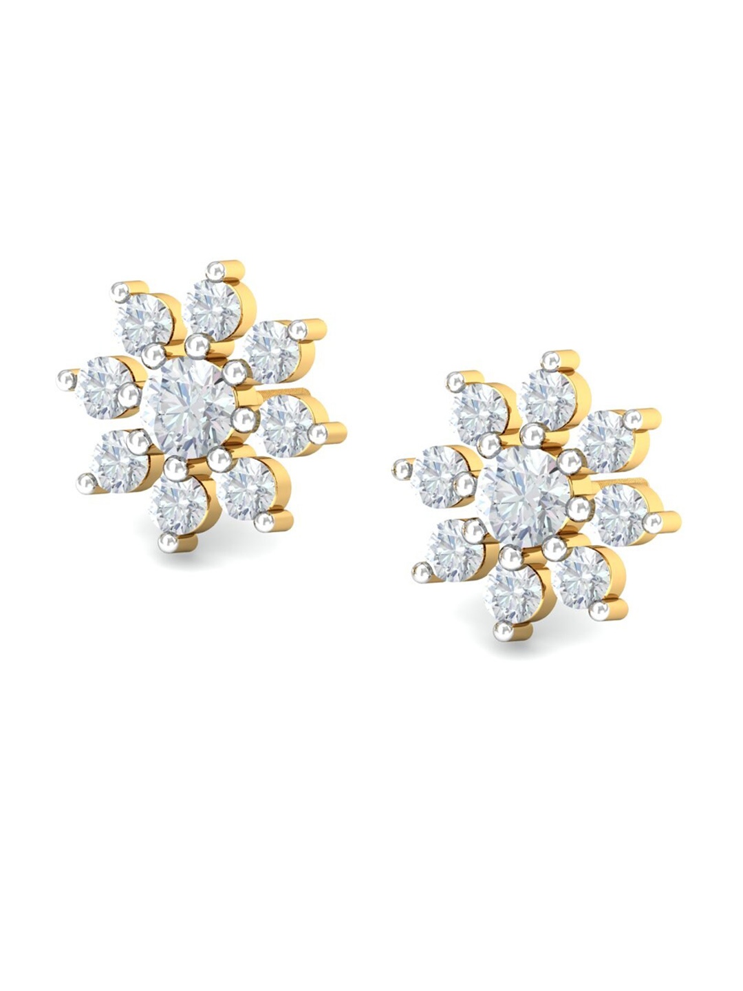 

KUBERBOX Akua Suru 18KT Gold Diamond-Studded Earrings- 3.31gm