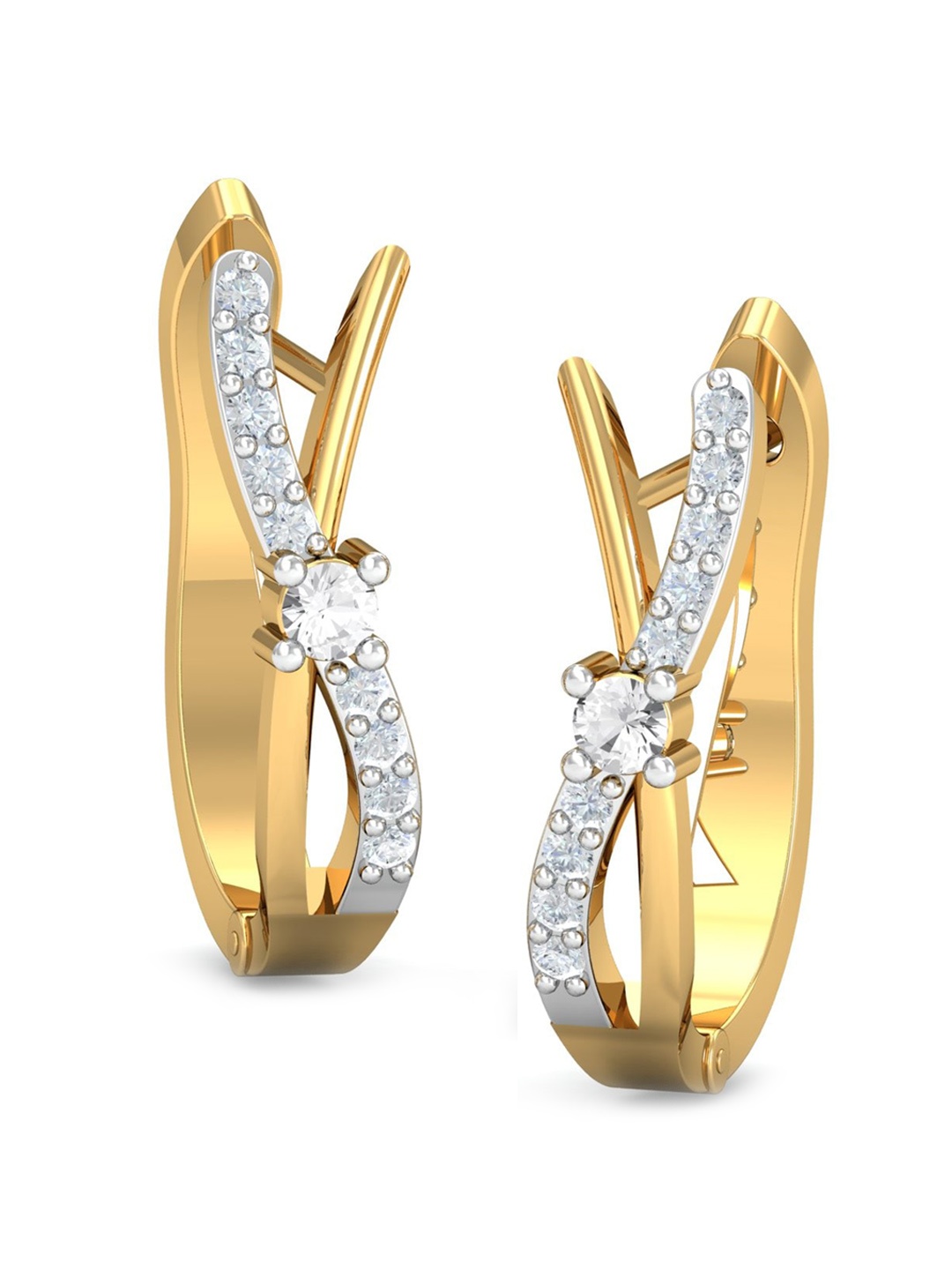 

KUBERBOX 18Kt Gold Diamond-Studded Earrings - 2.11 Grams