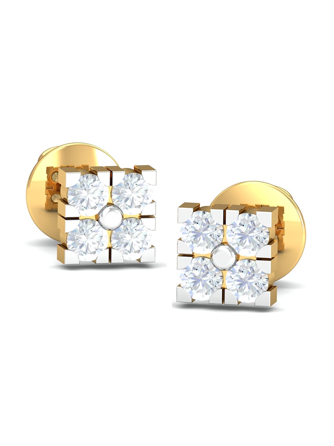 

KUBERBOX 18KT Gold Riley Diamond Earrings-1.85g