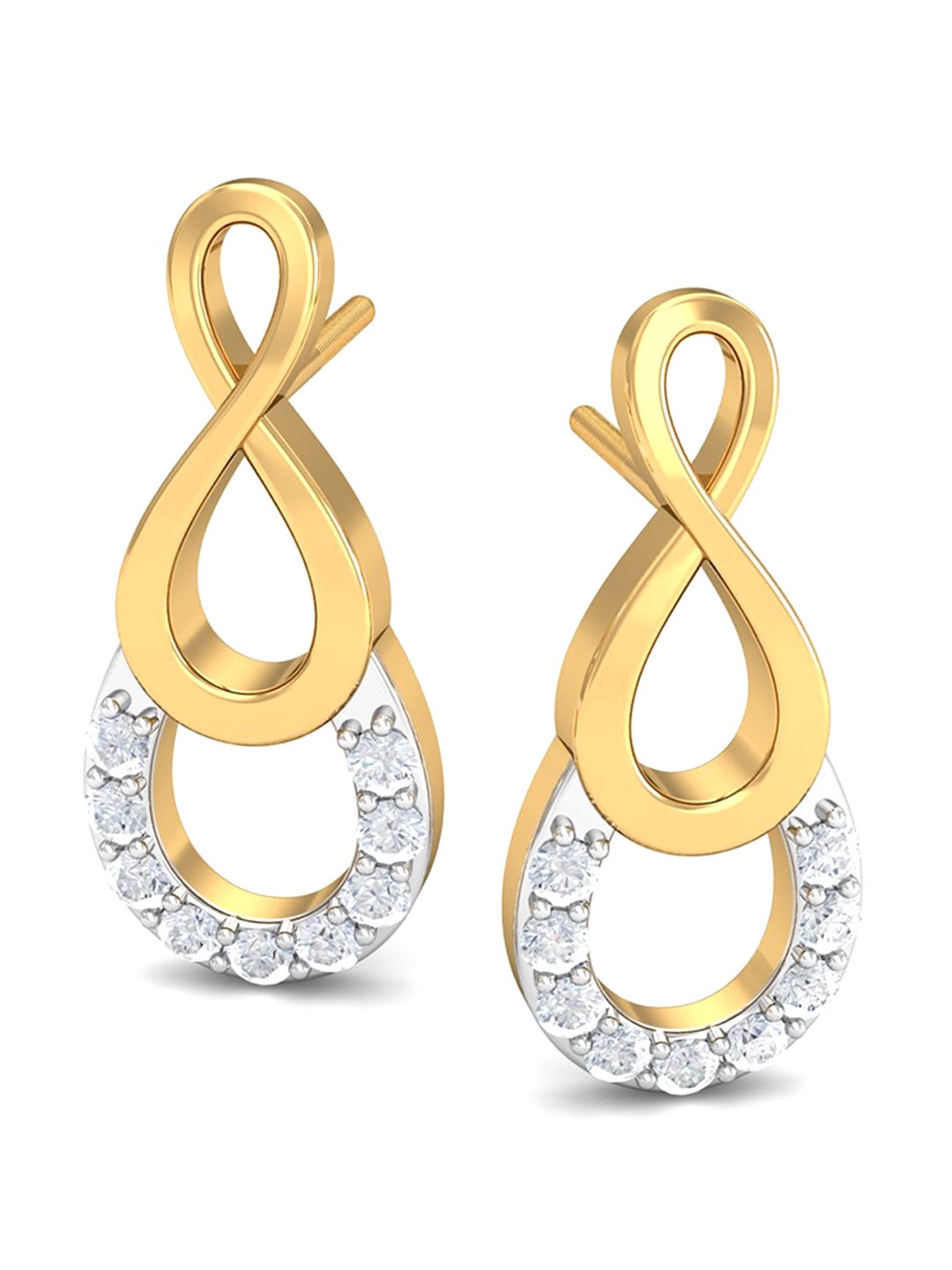 

KUBERBOX Abimbola 18KT Gold Diamond-Studded Earrings - 2.37gm