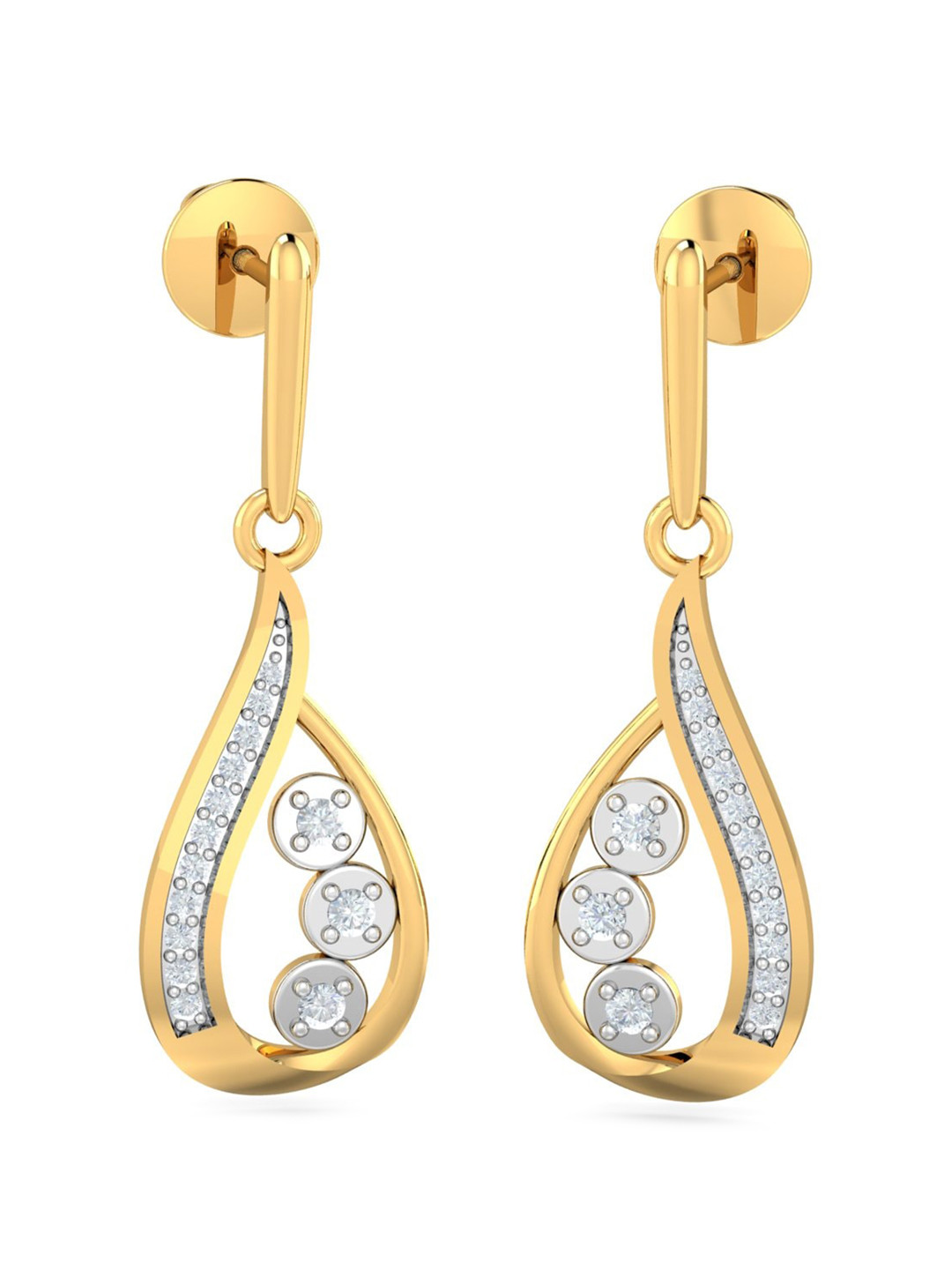 

KUBERBOX Deniz 18K Yellow Gold Earrings Diamond-2.61gm