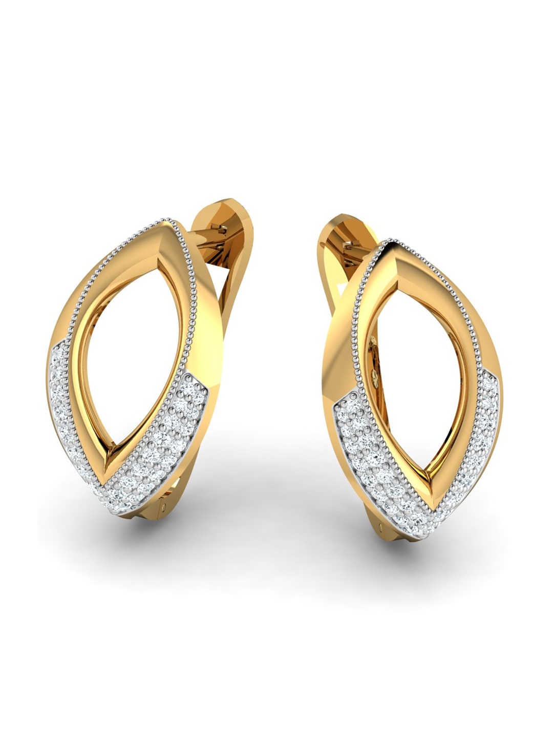 

KUBERBOX 18KT Gold Stud Earrings With Diamonds - 3.56gm